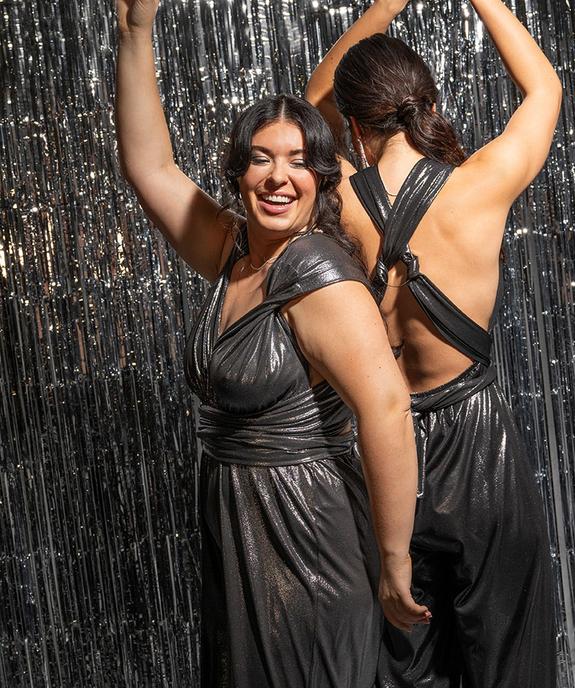 Combinaison pantalon multilook en maille fluide et brillante femme vue2 - GEMO(FEMME PAP) - GEMO