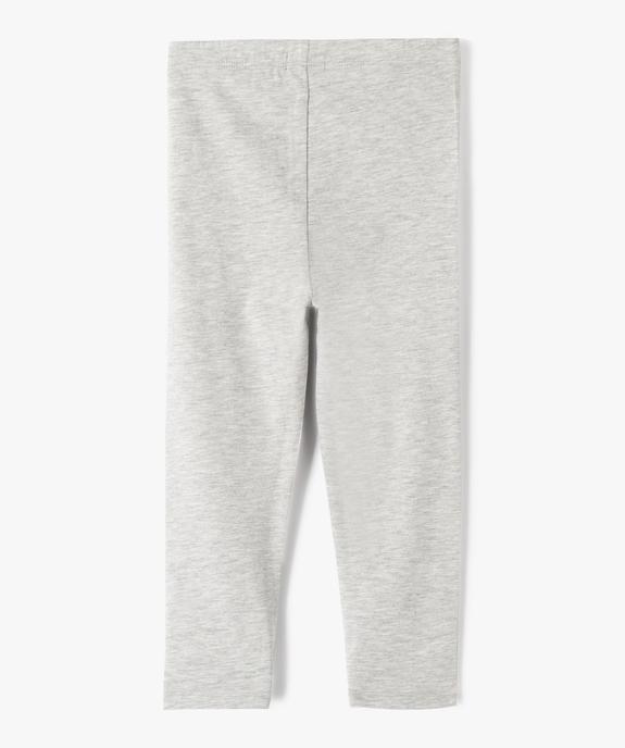 Legging 7/8ème uni à taille élastiquée fille vue3 - GEMO (ENFANT) - GEMO