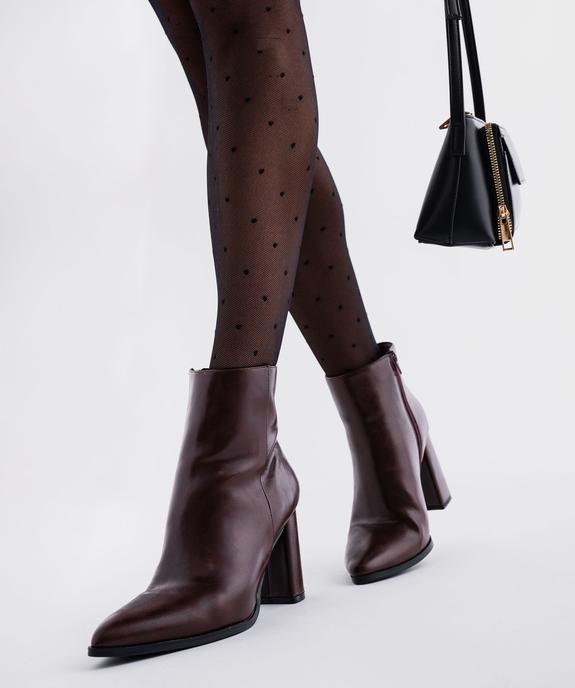 Boots à talon haut et bout pointu unies femme - FOLLOW ME Boots à talon haut et bout pointu unies femme vue2 - FOLLOW ME - GEMO