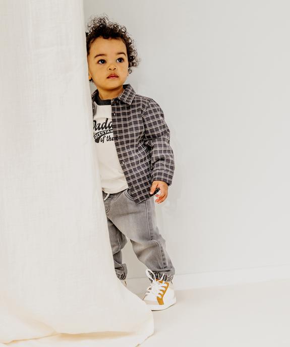 Jean jogger à taille ajustable bébé garçon vue4 - GEMO 4G BEBE - GEMO