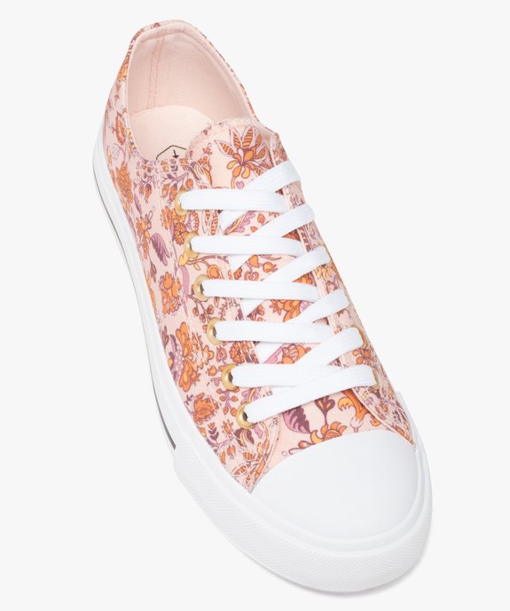 Baskets femme en toile imprimée et bout renforcé vue6 - GEMO 4G FEMME - GEMO