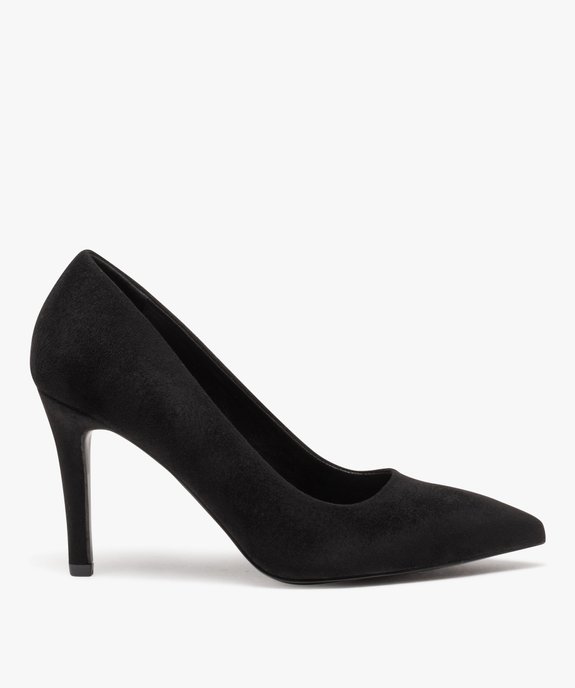 Escarpins femme unis en suédine à talon aiguille vue1 - GEMO(URBAIN) - GEMO