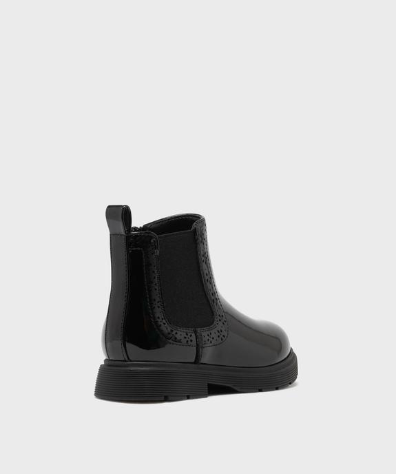 Boots Chelsea vernies à fermeture zippée fille - Lovely Wings vue4 - LOVELY WINGS - GEMO
