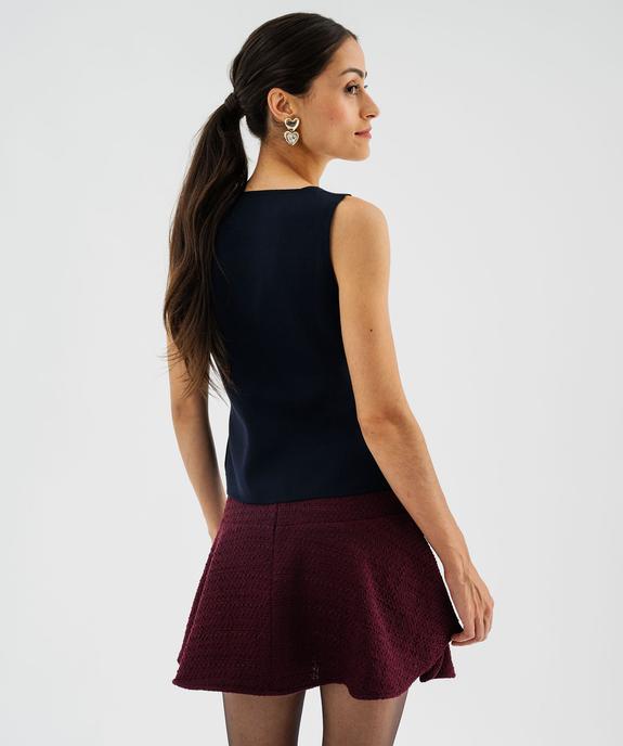 Débardeur boutonné en maille tricotée femme vue3 - GEMO(FEMME PAP) - GEMO