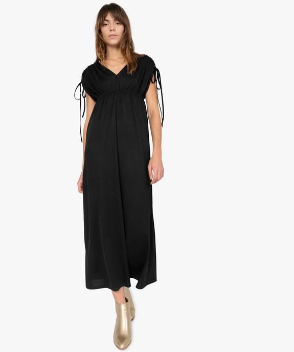 Robe de soirée femme avec manches froncées vue1 - GEMO(FEMME PAP) - GEMO