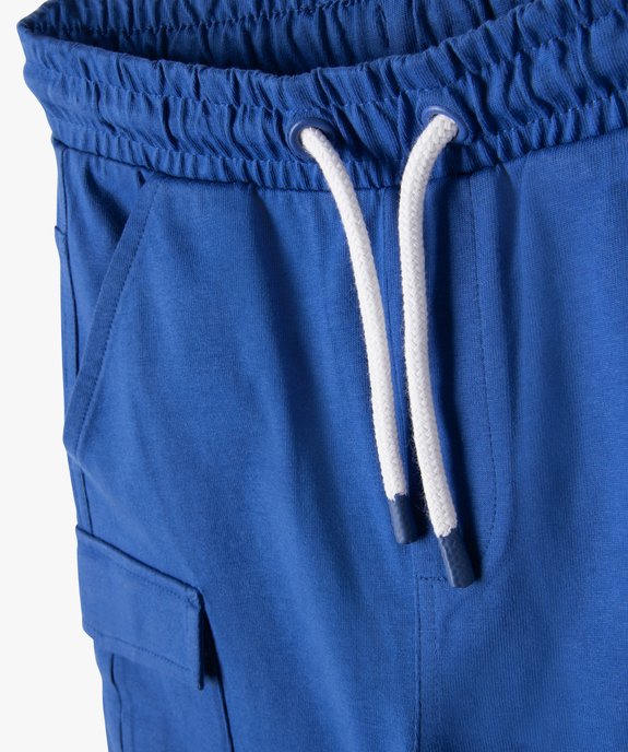 Bermuda garçon en maille extensible avec poches à rabat vue2 - GEMO (ENFANT) - GEMO