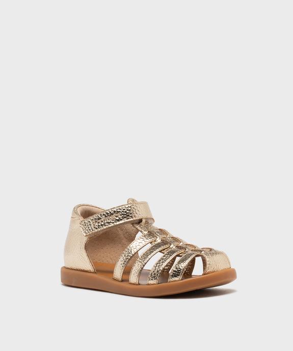 Sandales métallisées à talon et bout fermés fille - Berlingot by Pom d'Api vue2 - BERLINGOT BY POM D'API (M) - GEMO