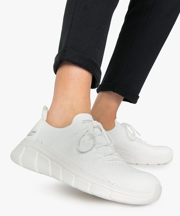 Baskets femme unies en maille – Skechers Bobsflex vue1 - SKECHERS - GEMO