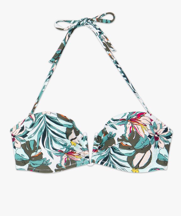 Haut de maillot de bain femme forme bandeau à armatures vue4 - GEMO (PLAGE) - GEMO