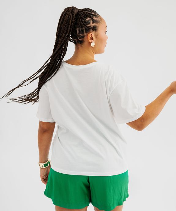 Tee-shirt manches courtes avec motif brodé femme grande taille vue3 - GEMO (G TAILLE) - GEMO