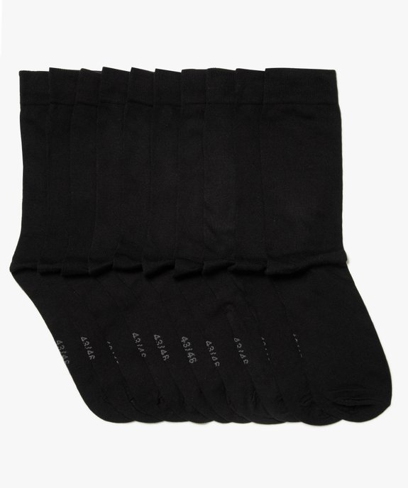 Chaussettes homme hautes unies (lot de 10) vue1 - GEMO(HOMWR HOM) - GEMO