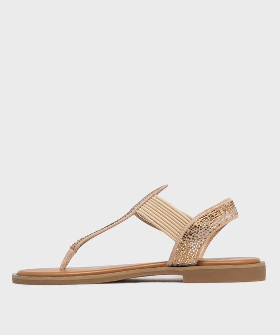 Sandales à entredoigts ornées de strass femme vue3 - VALENTINA BALDA - GEMO