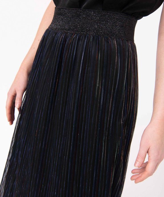 Jupe femme plissee avec rayures multicolores