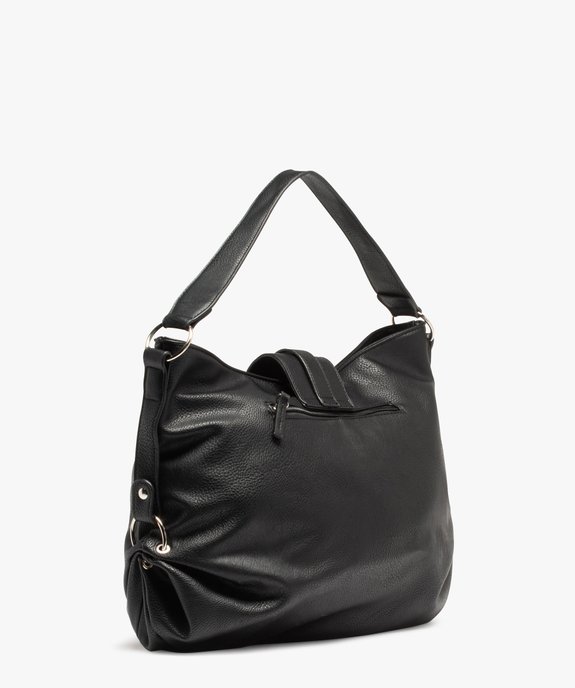 Sac femme avec surpiqûres et large bride de fermeture vue2 - GEMO (ACCESS) - GEMO