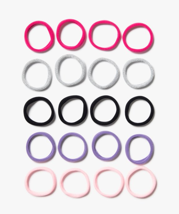 Elastiques ronds pour cheveux fille (lot de 20) vue2 - GEMO (ENFANT) - GEMO