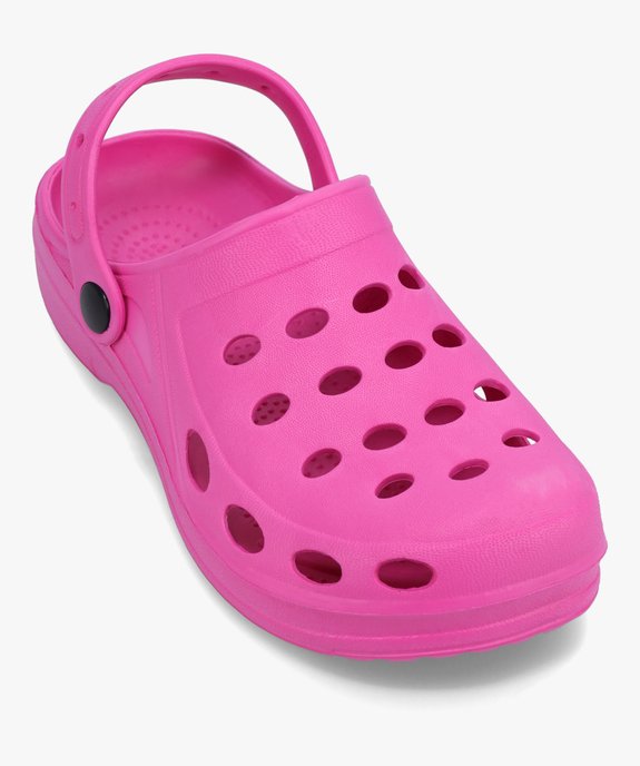 Sabots souples femme unis à perforations vue5 - GEMO (PLAGE) - GEMO