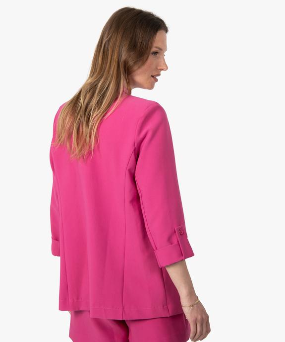 Veste femme avec manches retroussées vue3 - GEMO(FEMME PAP) - GEMO