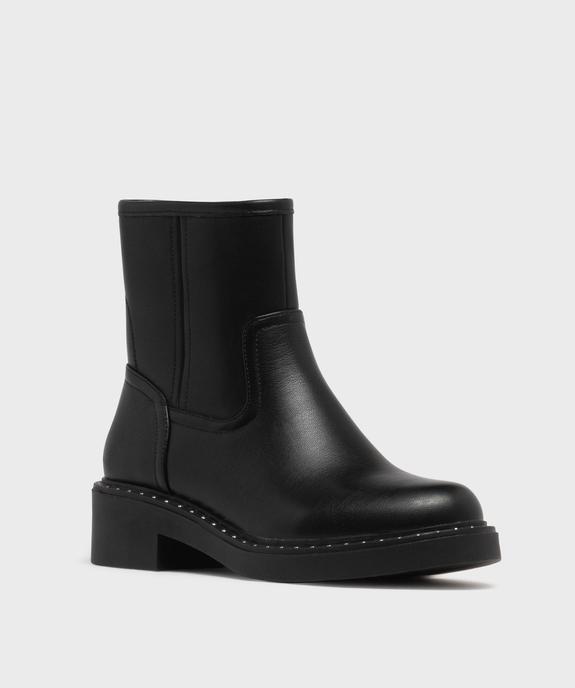 Boots zippées à clous et à petit talon femme vue2 - 5 MILES - GEMO