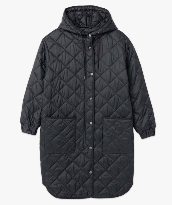 Manteau femme à capuche matelassage fin vue4 - GEMO(FEMME PAP) - GEMO