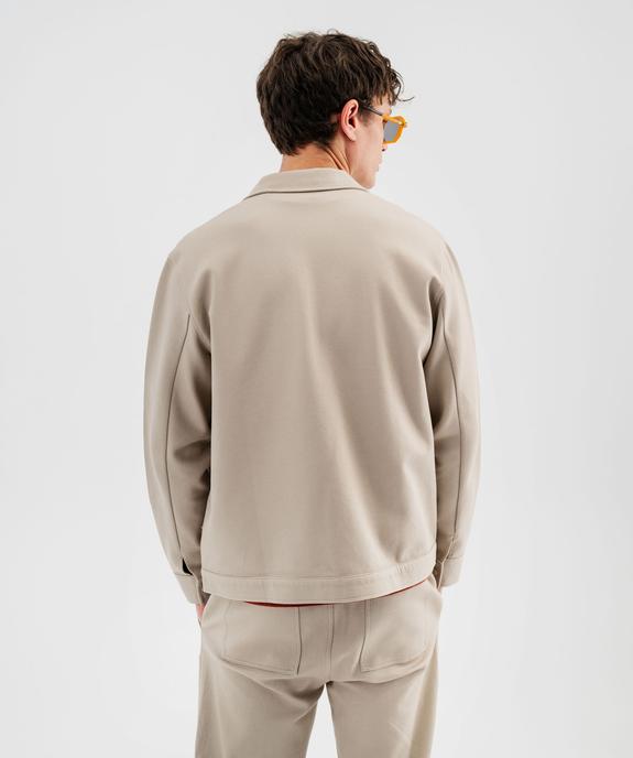 Surchemise zippée en maille extensible homme vue3 - GEMO (HOMME) - GEMO