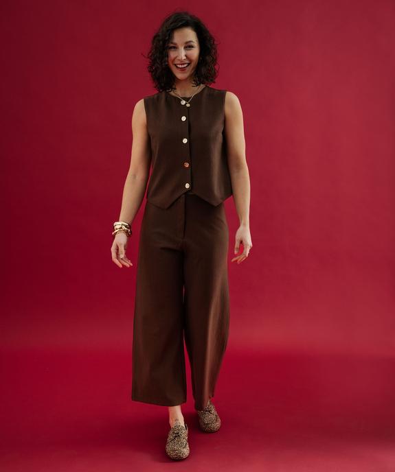 Top sans manches en maille extensible femme vue5 - GEMO(FEMME PAP) - GEMO