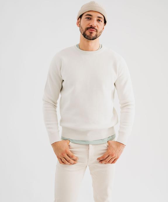 Pull en coton homme vue2 - GEMO (HOMME) - GEMO