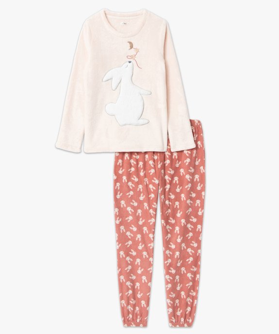 Pyjama chaud en maille peluche douillette femme vue4 - GEMO(HOMWR FEM) - GEMO