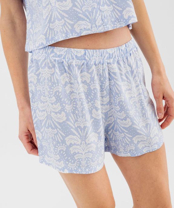 Short de pyjama imprimé en viscose femme vue4 - GEMO 4G FEMME - GEMO
