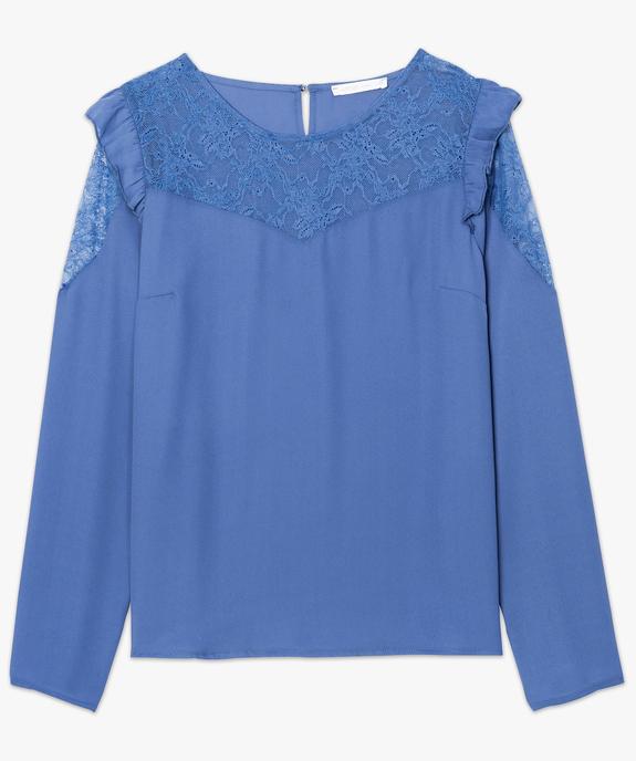 Blouse à manches longues avec devant en dentelle vue4 - GEMO(FEMME PAP) - GEMO