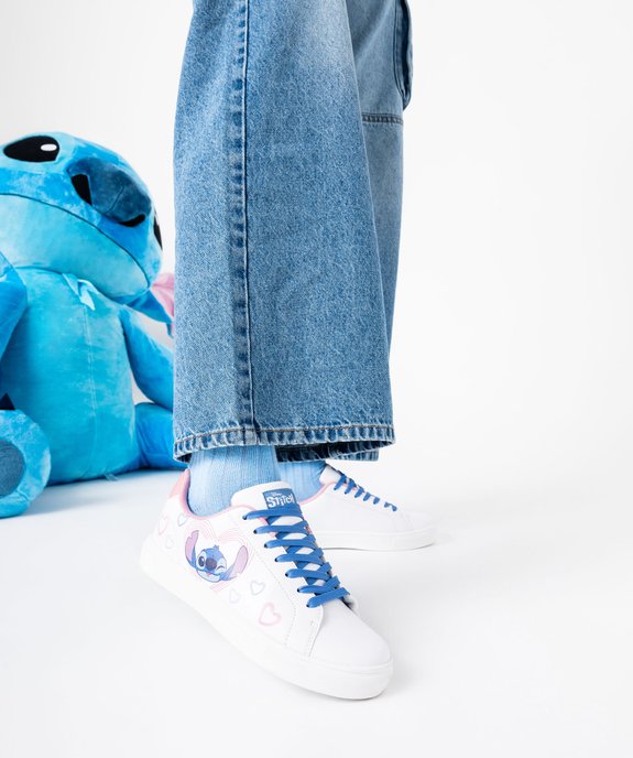 Baskets femme à lacets contrastants et imprimé coeurs - Lilo & Stitch  vue8 - LILO & STITCH - GEMO