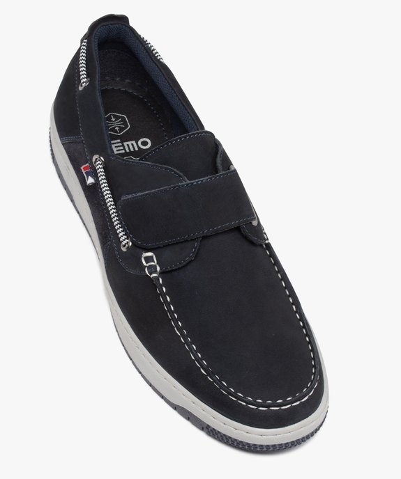Chaussures bateau homme dessus cuir retourné uni vue5 - GEMO (CONFORT) - GEMO