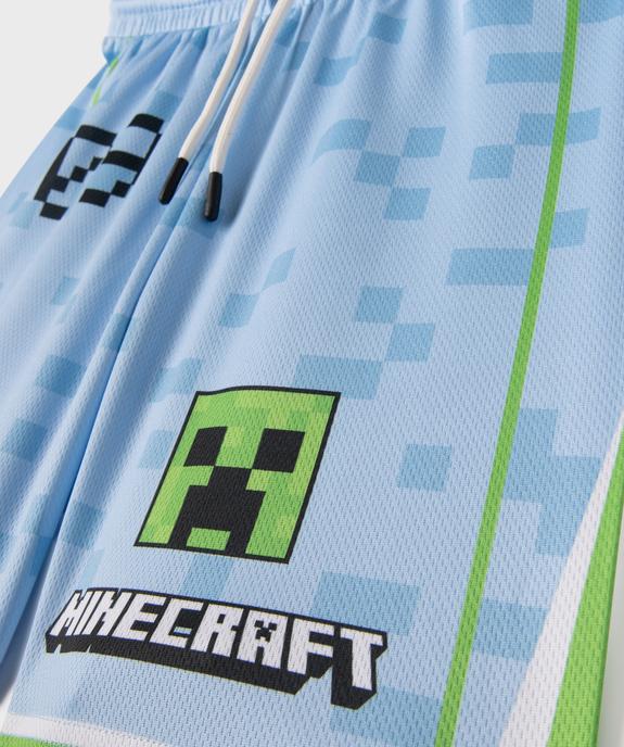 Bermuda de sport imprimé garçon - Minecraft vue2 - MINECRAFT - GEMO