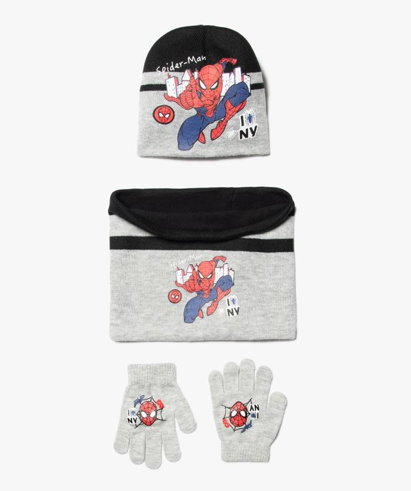 Ensemble garçon 3 pièces : snood + gants + bonnet - Spiderman vue1 - SPIDERMAN - GEMO