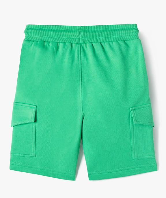 Bermuda garçon en maille avec poches à rabat vue3 - GEMO (ENFANT) - GEMO