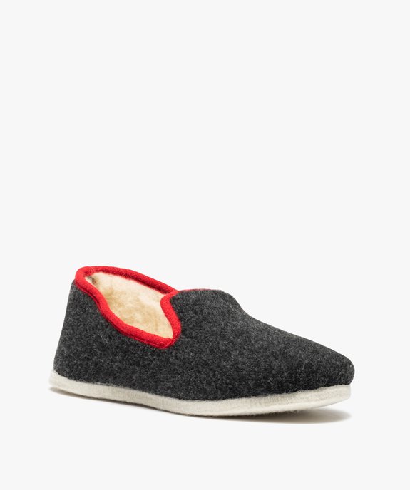 Chaussons homme style charentaises bicolores vue2 - GEMO(HOMWR HOM) - GEMO