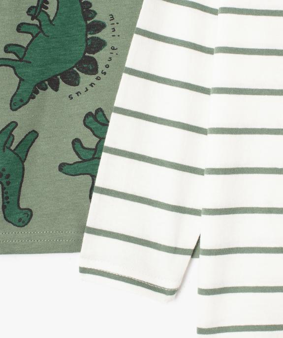 Tee-shirt bébé garçon à manches longues (lot de 3) vue3 - GEMO(BEBE DEBT) - GEMO