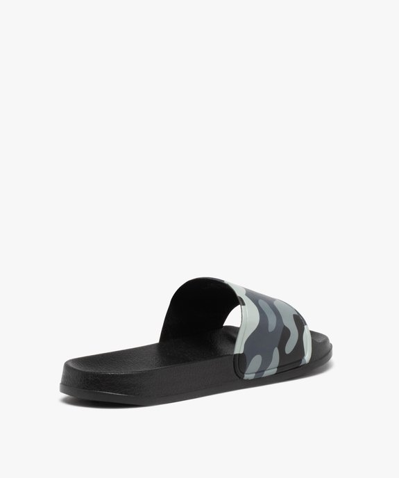 Mules de piscine homme imprimées camouflage vue4 - GEMO (PLAGE) - GEMO