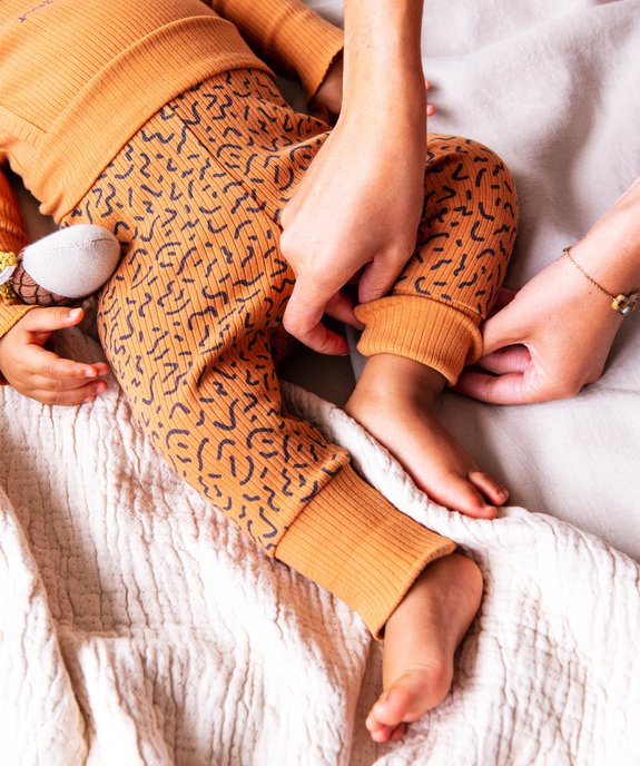 Ensemble de naissance évolutif 3 pièces : body + legging + bonnet bébé vue7 - GEMO 4G BEBE - GEMO