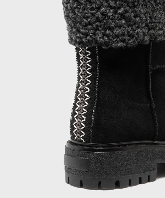 Boots avec tige en sherpa et semelle crantée femme - 5 Miles - 5 MILES Boots avec tige en sherpa et semelle crantée femme - 5 Miles vue6 - 5 MILES - GEMO