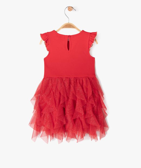 Robe de cérémonie avec jupe en tulle pailleté bébé fille vue3 - GEMO(BEBE DEBT) - GEMO