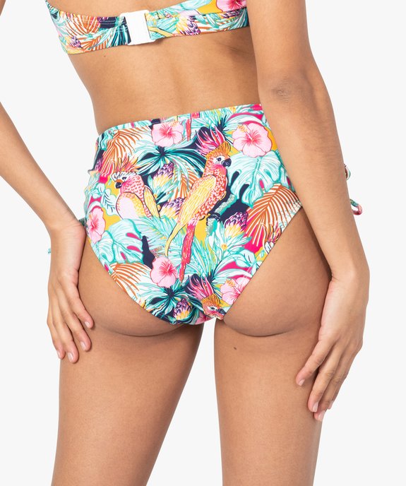 Bas de maillot de bain femme forme culotte taille haute vue2 - GEMO 4G FEMME - GEMO