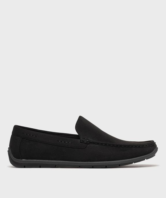 Mocassins en suédine et semelle intérieure cuir homme vue1 - URBAN STEPS - GEMO