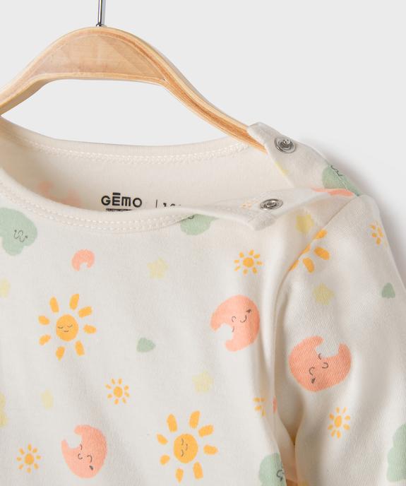 Pyjama 2 pièces motif célestes bébé vue2 - GEMO 4G BEBE - GEMO