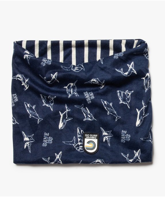 Snood garçon réversible motif marin vue1 - GEMO (ENFANT) - GEMO
