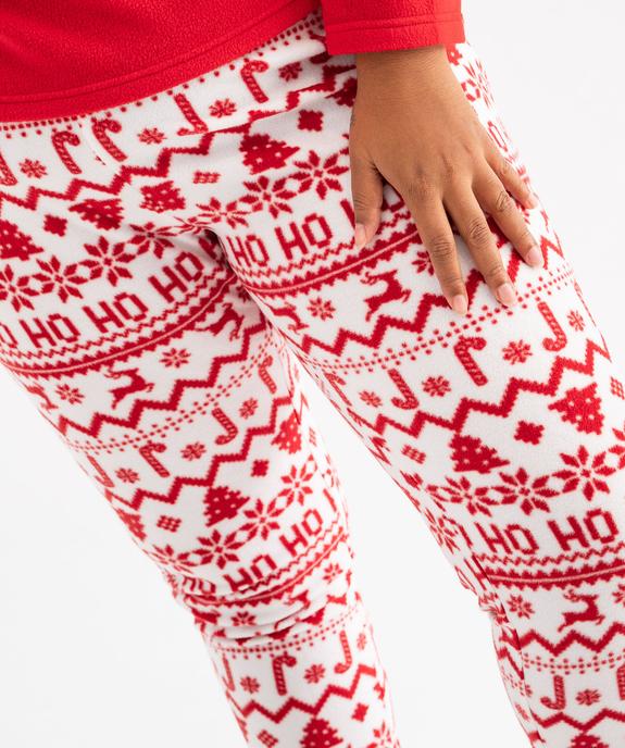 Pyjama de Noël en polaire imprimée femme grande taille vue3 - GEMO(HOMWR FEM) - GEMO