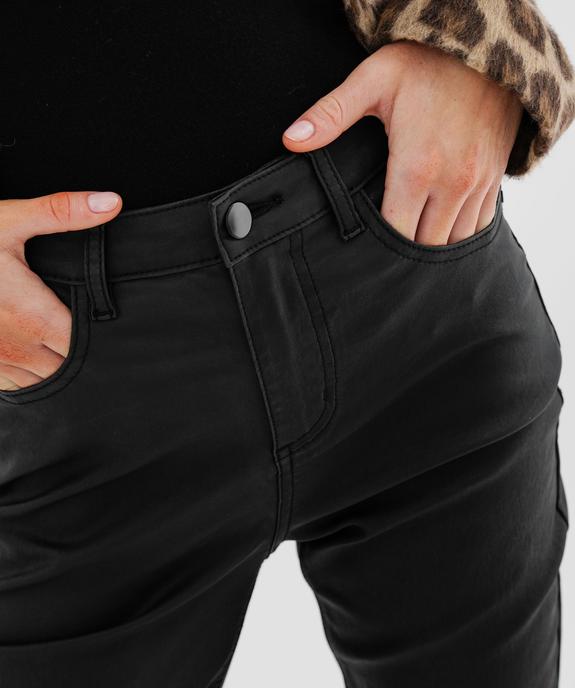 Pantalon skinny enduit push-up taille haute femme vue7 - GEMO 4G FEMME - GEMO