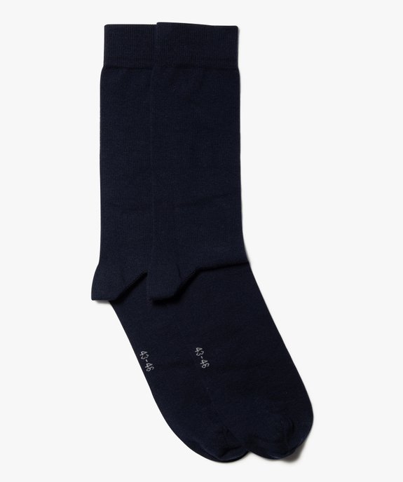 Chaussettes homme tige haute en modal (lot de 2) vue1 - GEMO 4G HOMME - GEMO