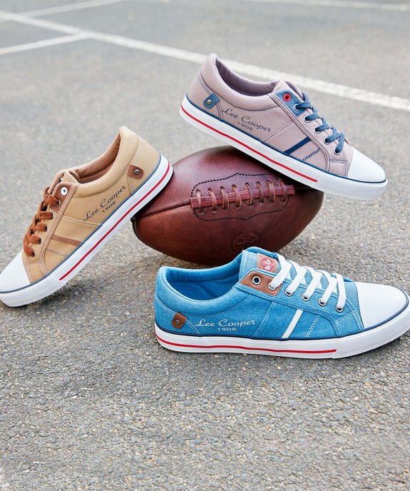 Baskets homme en toile délavée – Lee Cooper vue6 - LEE COOPER - GEMO
