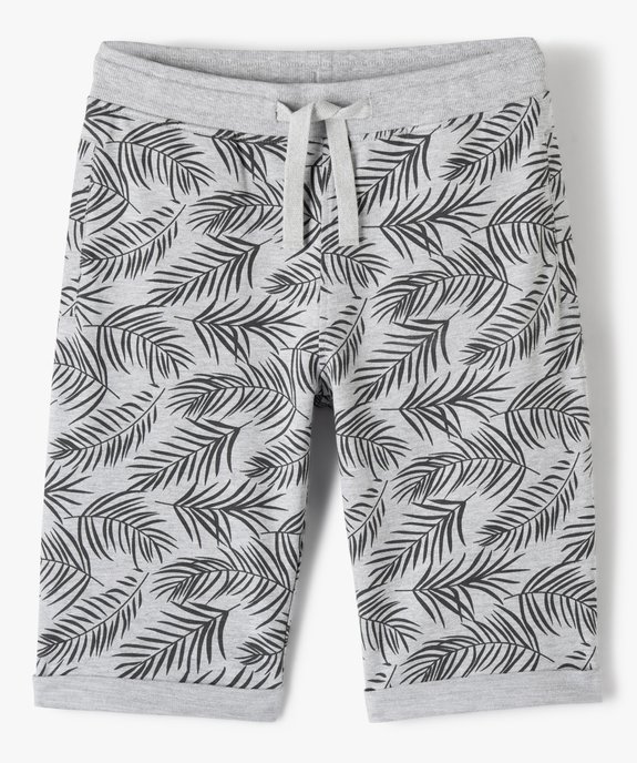 Bermuda garçon à motifs feuillage et taille élastiquée vue1 - GEMO (JUNIOR) - GEMO