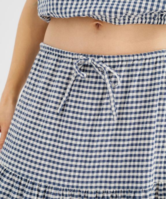 Jupe longue et ample à carreaux vichy femme vue2 - GEMO(FEMME PAP) - GEMO